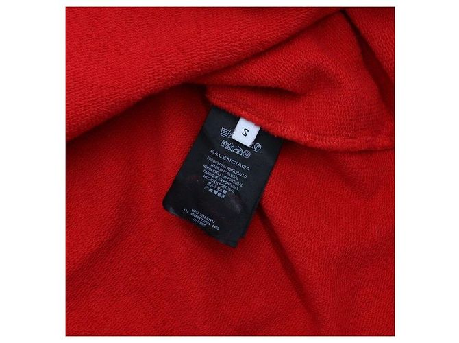 Balenciaga Camiseta con capucha roja para mujer de algodón - vista 6