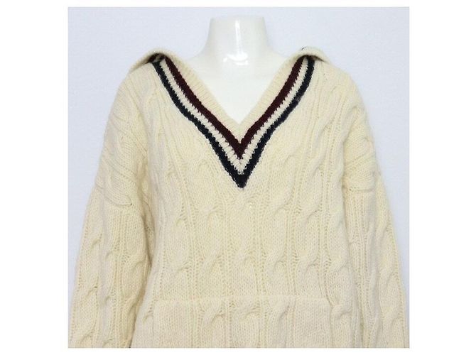 Céline Kapuzenpullover aus Wolle für Damen in Elfenbein - Ansicht 2