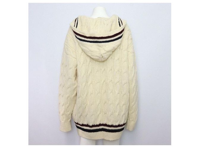 Céline Kapuzenpullover aus Wolle für Damen in Elfenbein - Ansicht 4