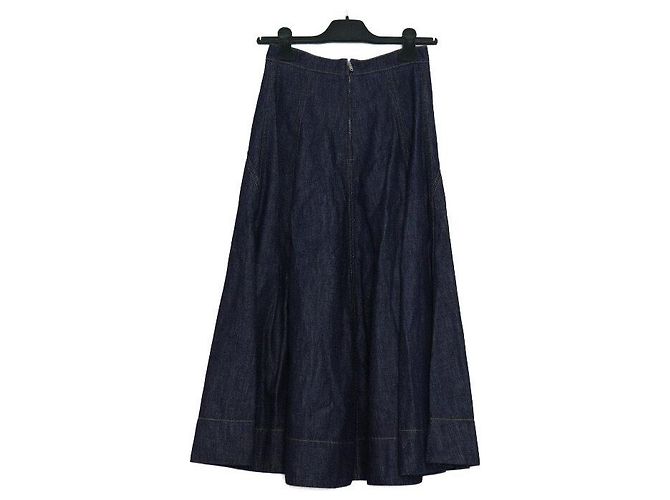 Dior Plissierter langer Denim-Rock - Ansicht 4