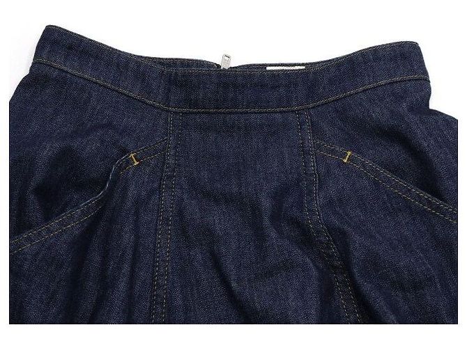 Dior Plissierter langer Denim-Rock - Ansicht 5