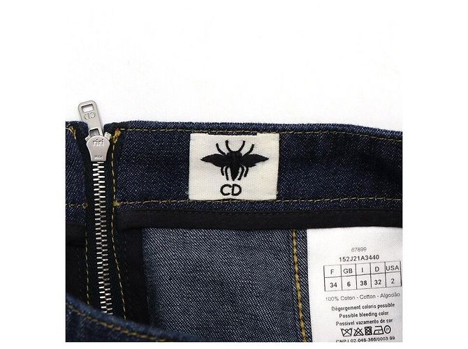 Dior Plissierter langer Denim-Rock - Ansicht 6
