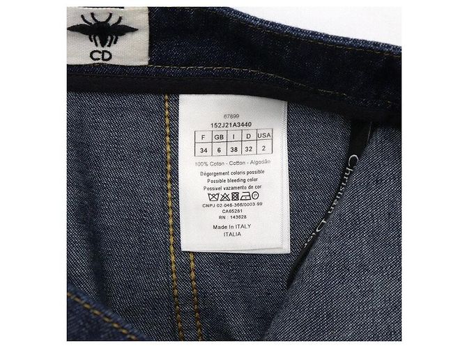 Dior Plissierter langer Denim-Rock - Ansicht 7
