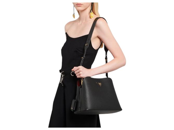 Prada Borsa a tracolla Martine in Saffiano Rosso - vista 8