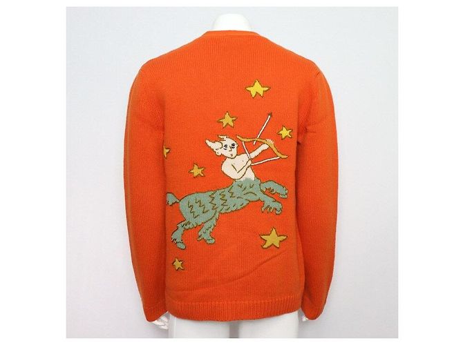 Gucci Special Order Wool Unisex Cardigan Orange - view 4