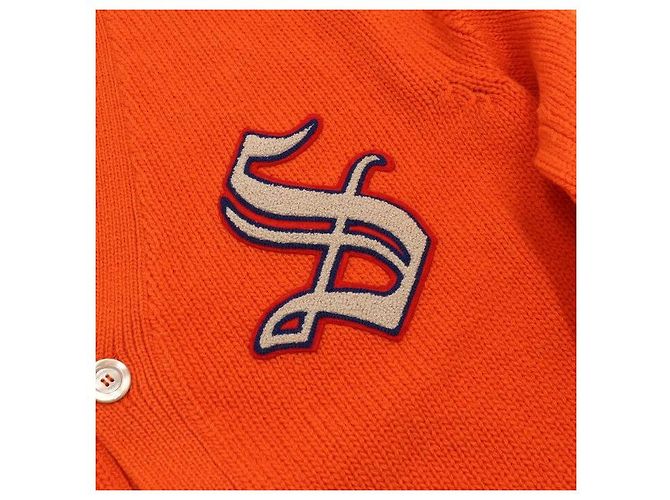 Gucci Special Order Wool Unisex Cardigan Orange - view 6