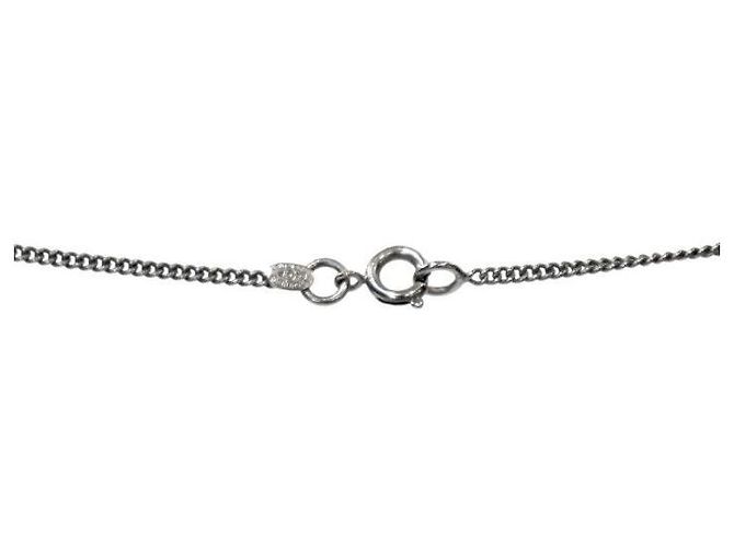 Chanel Collar Heart CC Silver Plata - vista 3