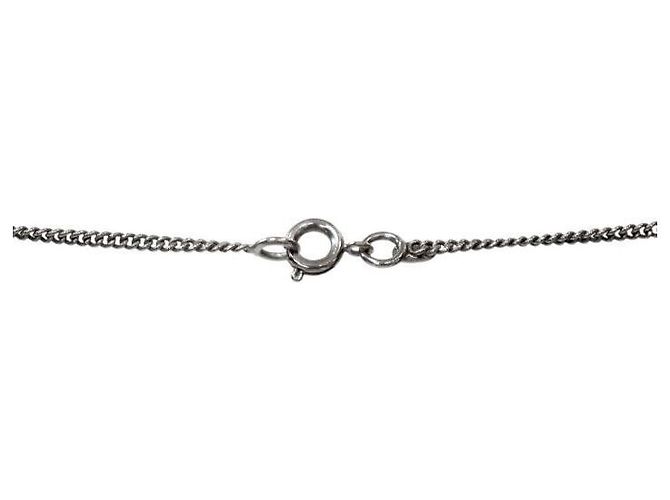 Chanel Collar Heart CC Silver Plata - vista 4