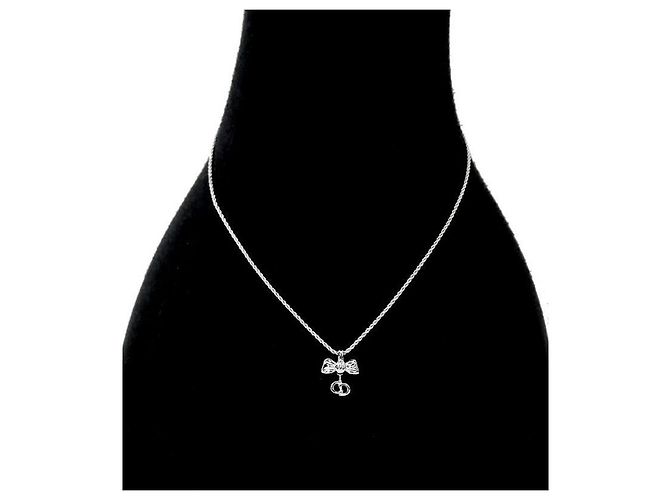 Dior Collar Ribbon CD Silver Plata - vista 5