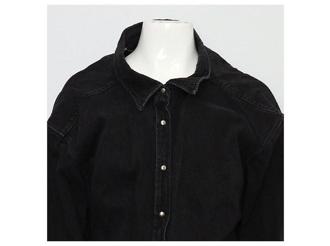 Balenciaga Pinch Black Denim Oversized Unisex Shirt Jacket - Ansicht 2