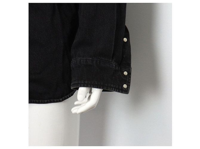 Balenciaga Pinch Black Denim Oversized Unisex Shirt Jacket - Ansicht 3