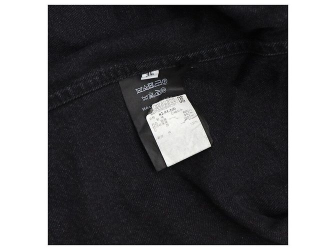 Balenciaga Pinch Black Denim Oversized Unisex Shirt Jacket - Ansicht 6