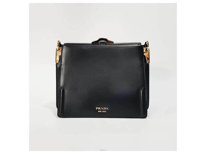 Prada Borsa Belle Top Handle Nero - vista 3