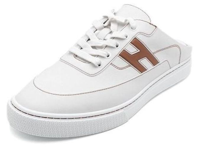 Hermès Blanc Naturel KEEP Mule Sneakers da Uomo Season Bianco - vista 2