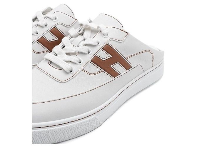 Hermès Blanc Naturel KEEP Mule Sneakers da Uomo Season Bianco - vista 5