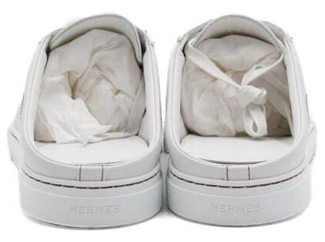 Hermès Blanc Naturel KEEP Mule Sneakers da Uomo Season Bianco - vista 6