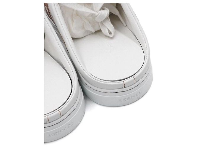 Hermès Blanc Naturel KEEP Mule Sneakers da Uomo Season Bianco - vista 7