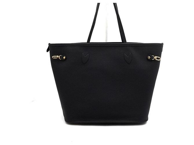 Louis Vuitton Borsa a tracolla Neverfull Inside Out MM in pelle nera Monogram Nero - vista 4