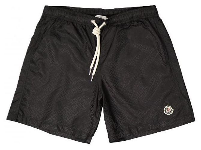 Moncler Pantaloncini da bagno Monogram Nero - vista 4