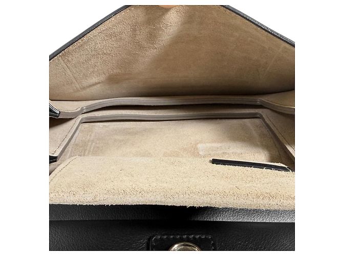 Chloé Mini borsa a tracolla con catena Fay in camoscio nero - vista 12
