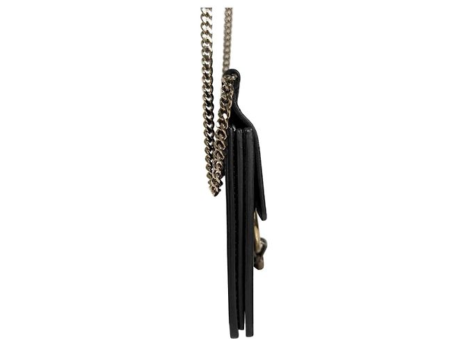 Chloé Mini borsa a tracolla con catena Fay in camoscio nero - vista 7