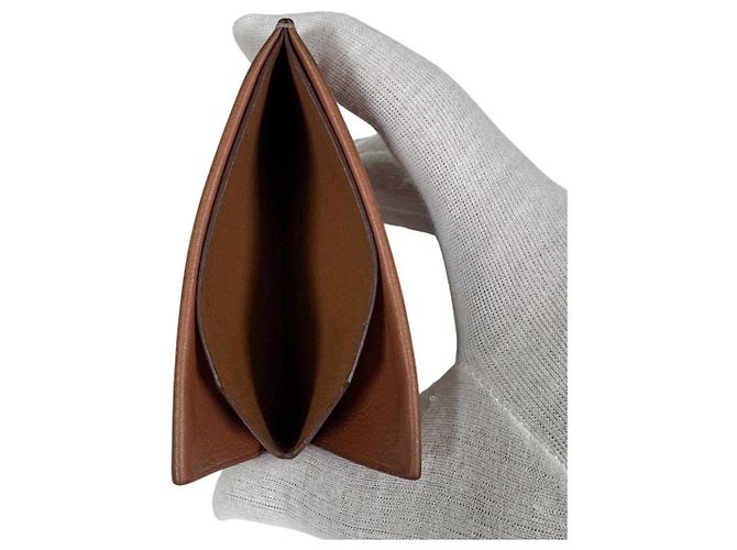 Hermès Tarjetero Celine Logo Twill Business Card Holder Apso Gold Dorado - vista 11