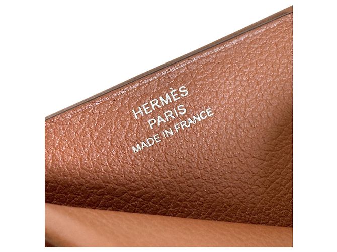 Hermès Tarjetero Celine Logo Twill Business Card Holder Apso Gold Dorado - vista 12
