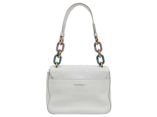 Salvatore Ferragamo Borsa a spalla e crossbody Lexi in pelle Bianca Bianco - vista 6