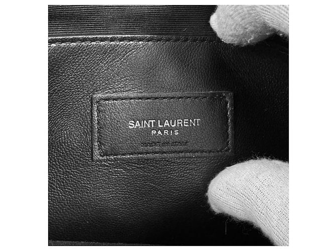 Saint Laurent Borsa a tracolla Monogram West Chain Hollywood Black Medium Nero - vista 14