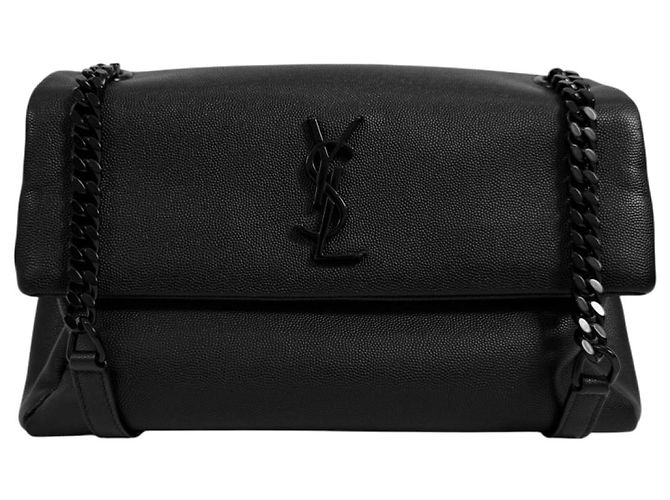 Saint Laurent Borsa a tracolla Monogram West Chain Hollywood Black Medium Nero - vista 4
