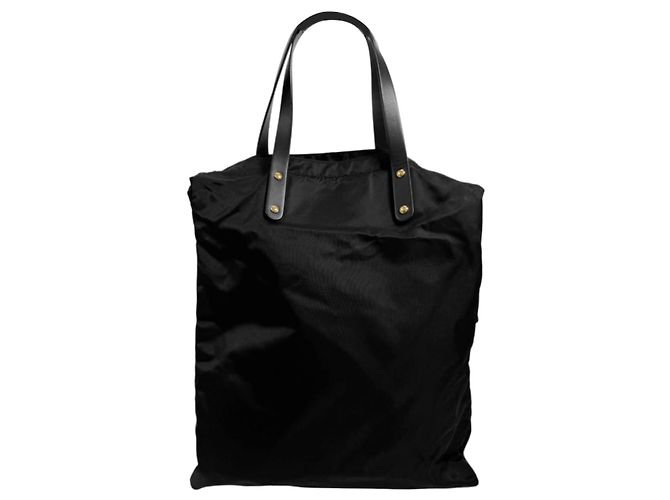 Burberry Borsa Tote a Spalla Kingdom in Nylon Piatto Bidirezionale Nero - vista 6
