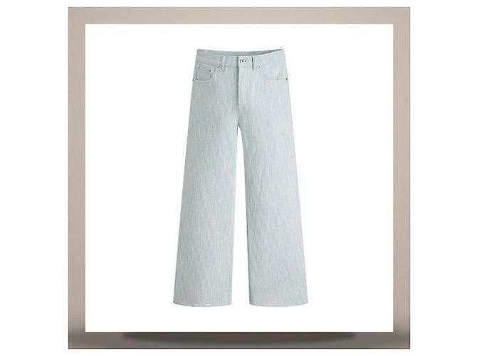 Dior Regular Fit Jeans Light Blue Oblique Washed Cotton Denim - view 2