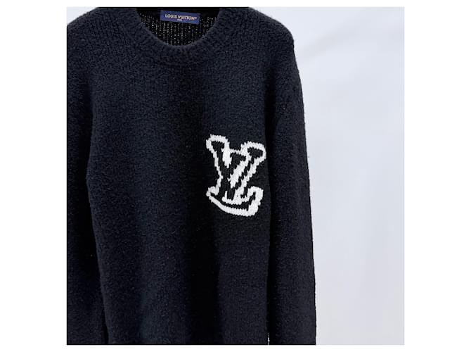 Louis Vuitton Intarsia-Strickpullover Rundhals schwarz - Ansicht 2