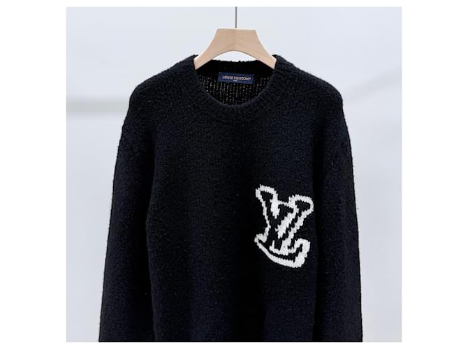 Louis Vuitton Intarsia-Strickpullover Rundhals schwarz - Ansicht 3