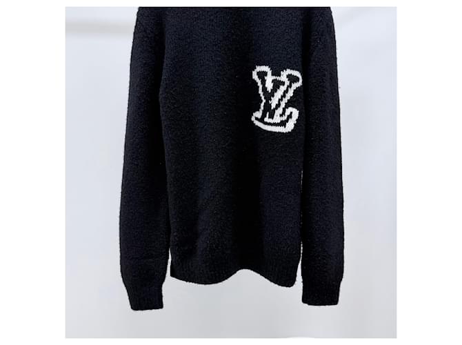 Louis Vuitton Intarsia-Strickpullover Rundhals schwarz - Ansicht 4