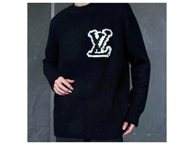 Louis Vuitton Intarsia-Strickpullover Rundhals schwarz - Ansicht 8