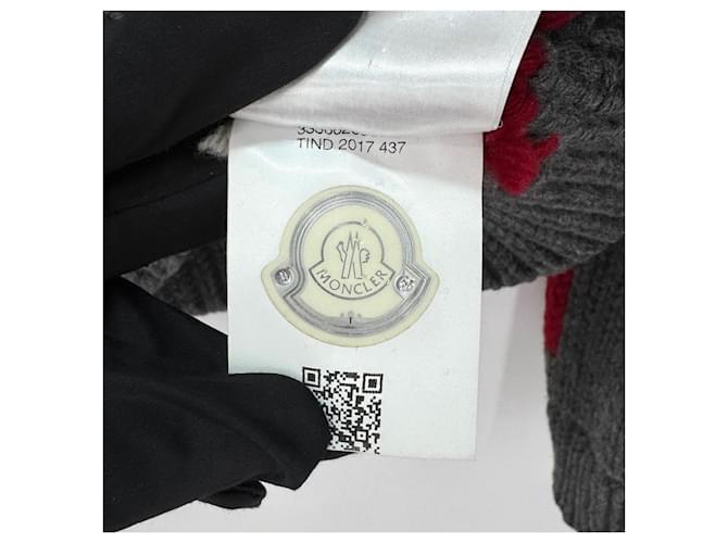Moncler Strickpullover mit langen Ärmeln und schwarzem Logo Braun - Ansicht 10