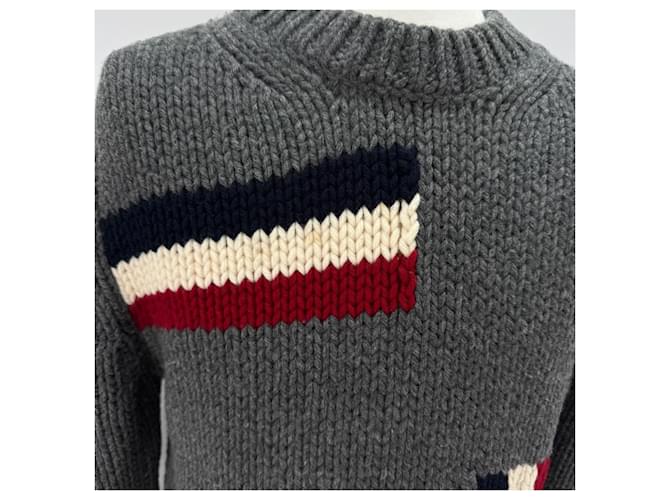 Moncler Strickpullover mit langen Ärmeln und schwarzem Logo Braun - Ansicht 17