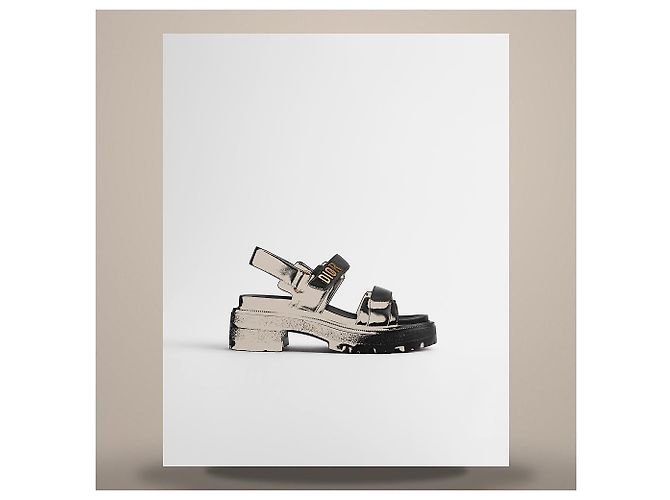 Louis Vuitton Sandali con platform Dioract in pelle nera Nero - vista 2
