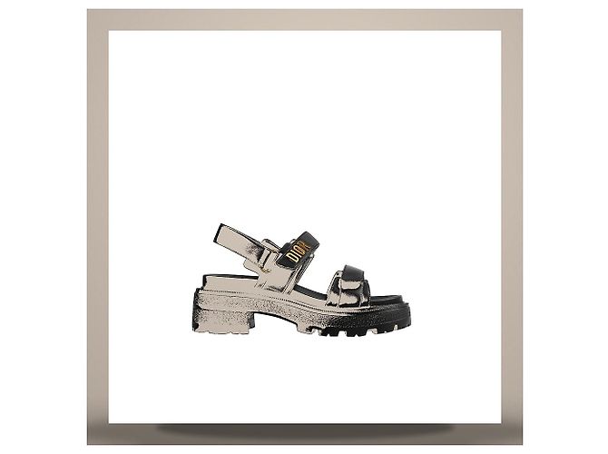 Louis Vuitton Sandali con platform Dioract in pelle nera Nero - vista 3