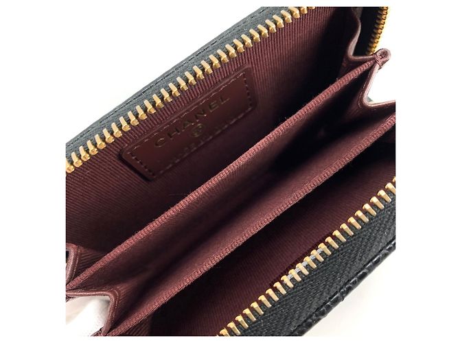 Chanel Tarjetero Caviar Gold Zipper (Chip Interior) Dorado - vista 14