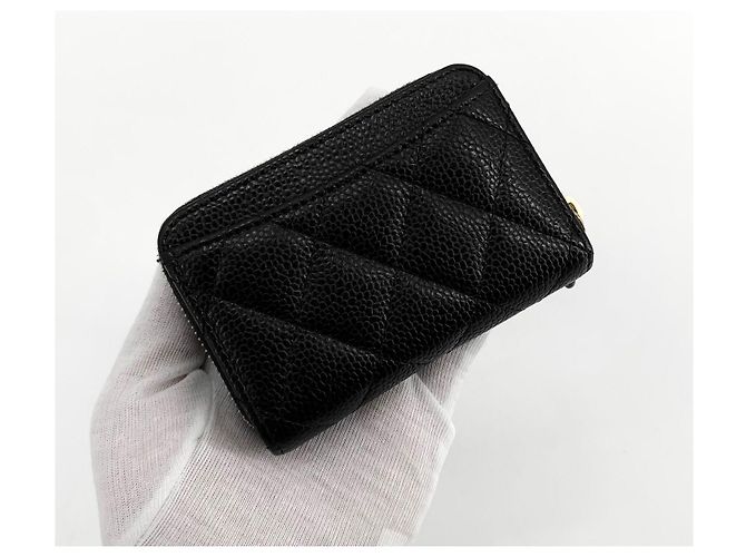 Chanel Tarjetero Caviar Gold Zipper (Chip Interior) Dorado - vista 2