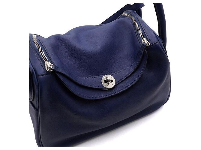 Hermès Borsa Tote e a Tracolla LINDY Navy Swift Blu - vista 10