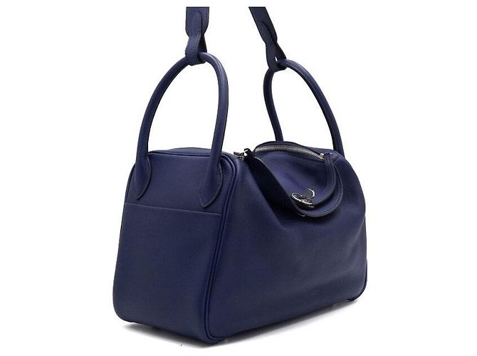 Hermès Borsa Tote e a Tracolla LINDY Navy Swift Blu - vista 4