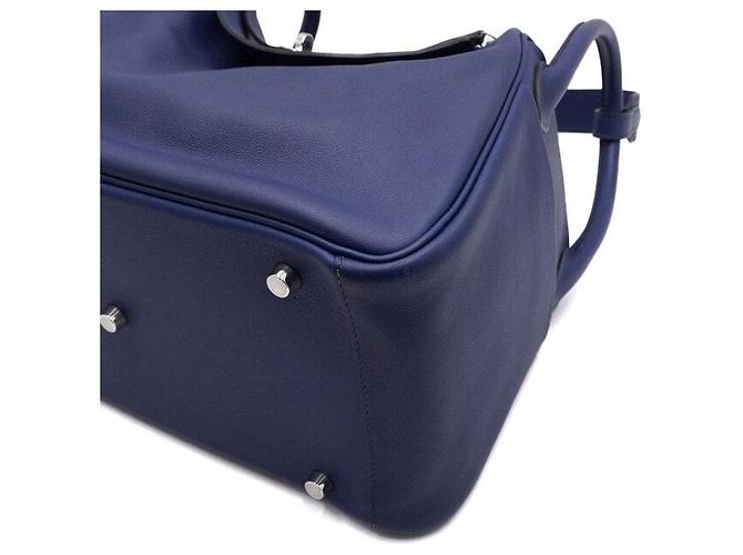 Hermès Borsa Tote e a Tracolla LINDY Navy Swift Blu - vista 9