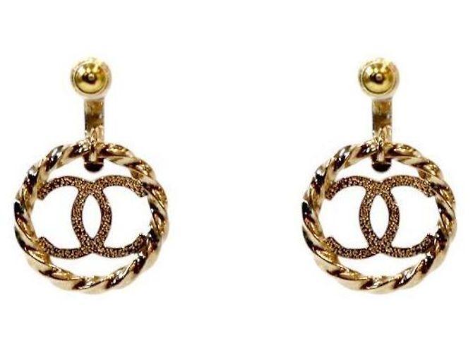 Chanel Orecchini a goccia in cristallo D'oro - vista 3