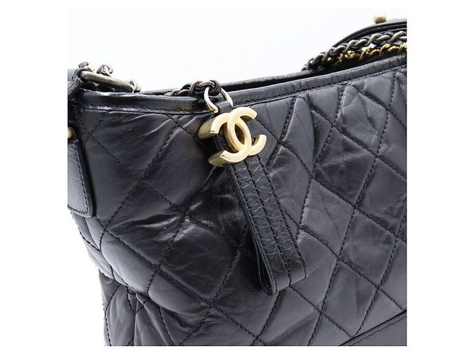 Chanel Borsa a spalla Gabrielle Hobo Medium con catena Nero - vista 5