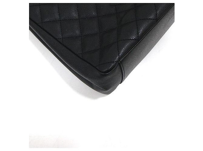 Chanel Bolso de hombro Grand Shopping Caviar Black Gold Chain Negro - vista 9