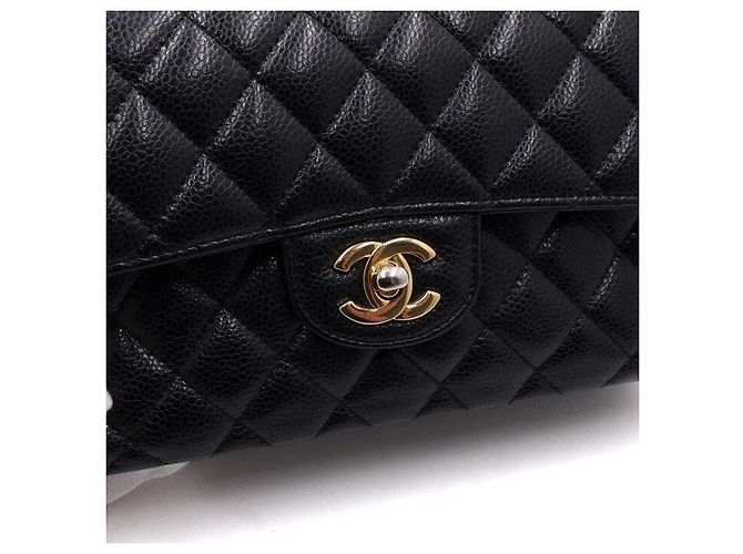 Chanel Borsa a tracolla Classic Small Flap CC in Caviar Nero - vista 11