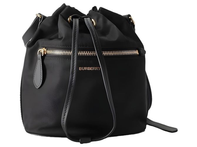 Burberry Borsa a secchiello in nylon Nero - vista 2